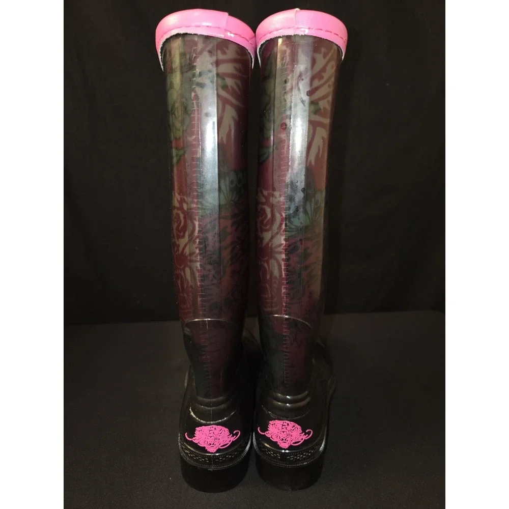 Ed‎ Hardy Rain Boots Tiger Womens Size 5 Tiger Tall Y2K Vintage VTG NWOB